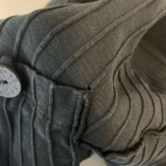 Focus Casual Life 3/4 Sleeve Tunic Top Black Knit Pocket Lagenlook Womens S - Picture 12 of 16